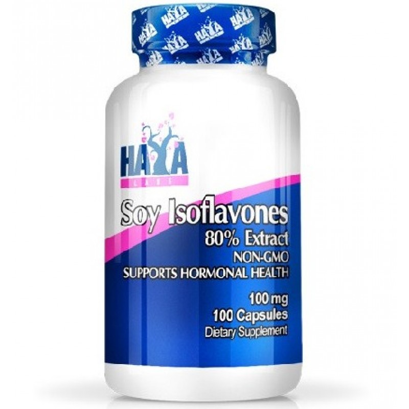 Haya Labs Soja isoflavoonid 80% ekstrakti NON-GMO 100 mg 100 kapslit
